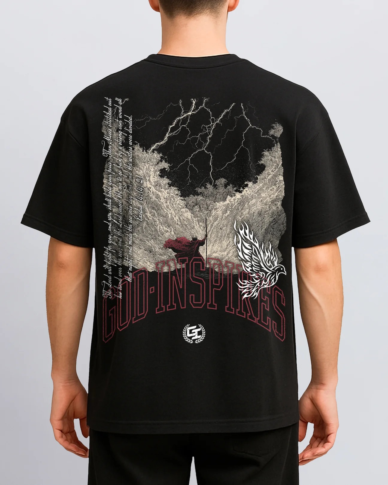 'Moses Parting the Red Sea' Oversized T-Shirt - Image 2