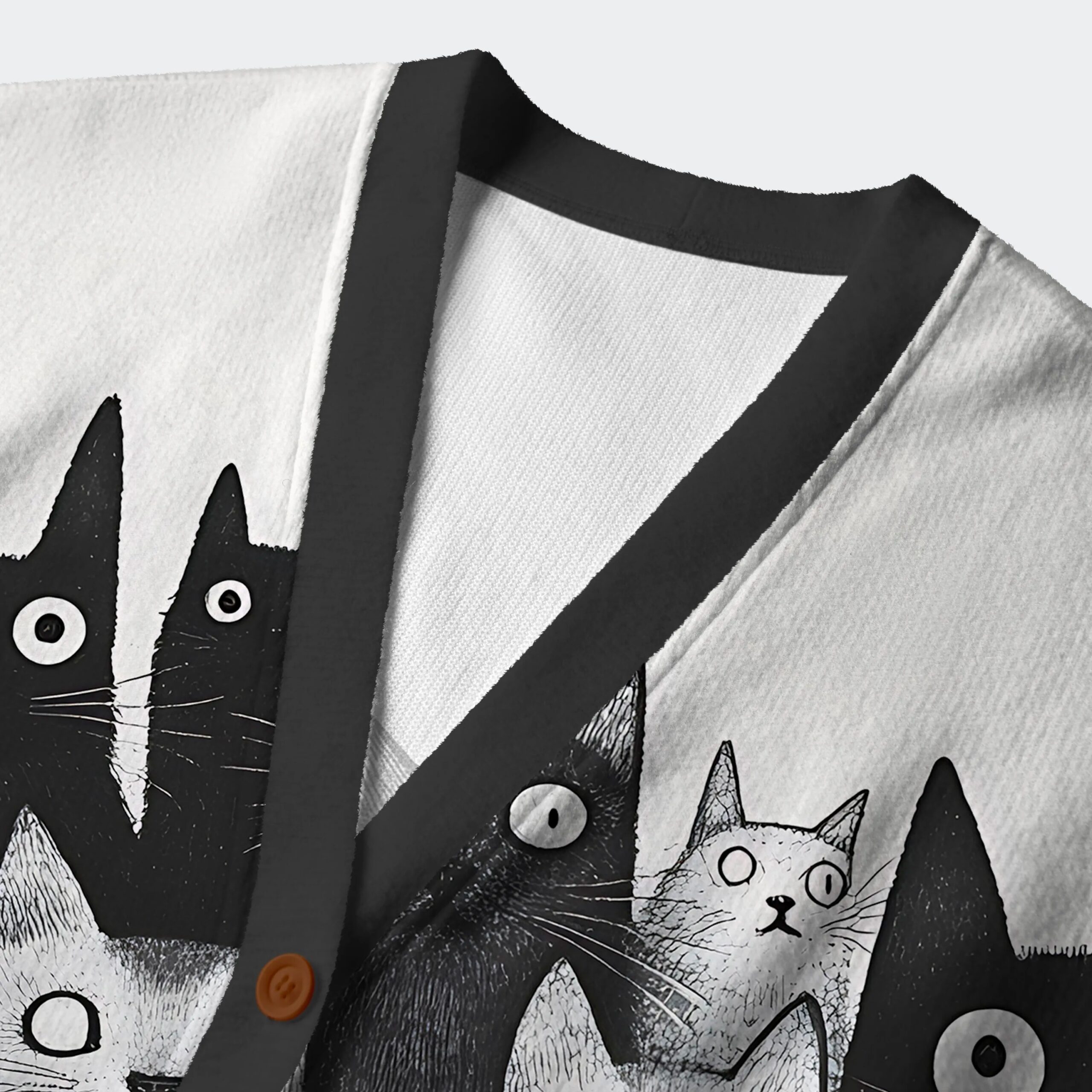 The Judgmental Stare Of Cats Ugly Cardigan Sweater - Image 3