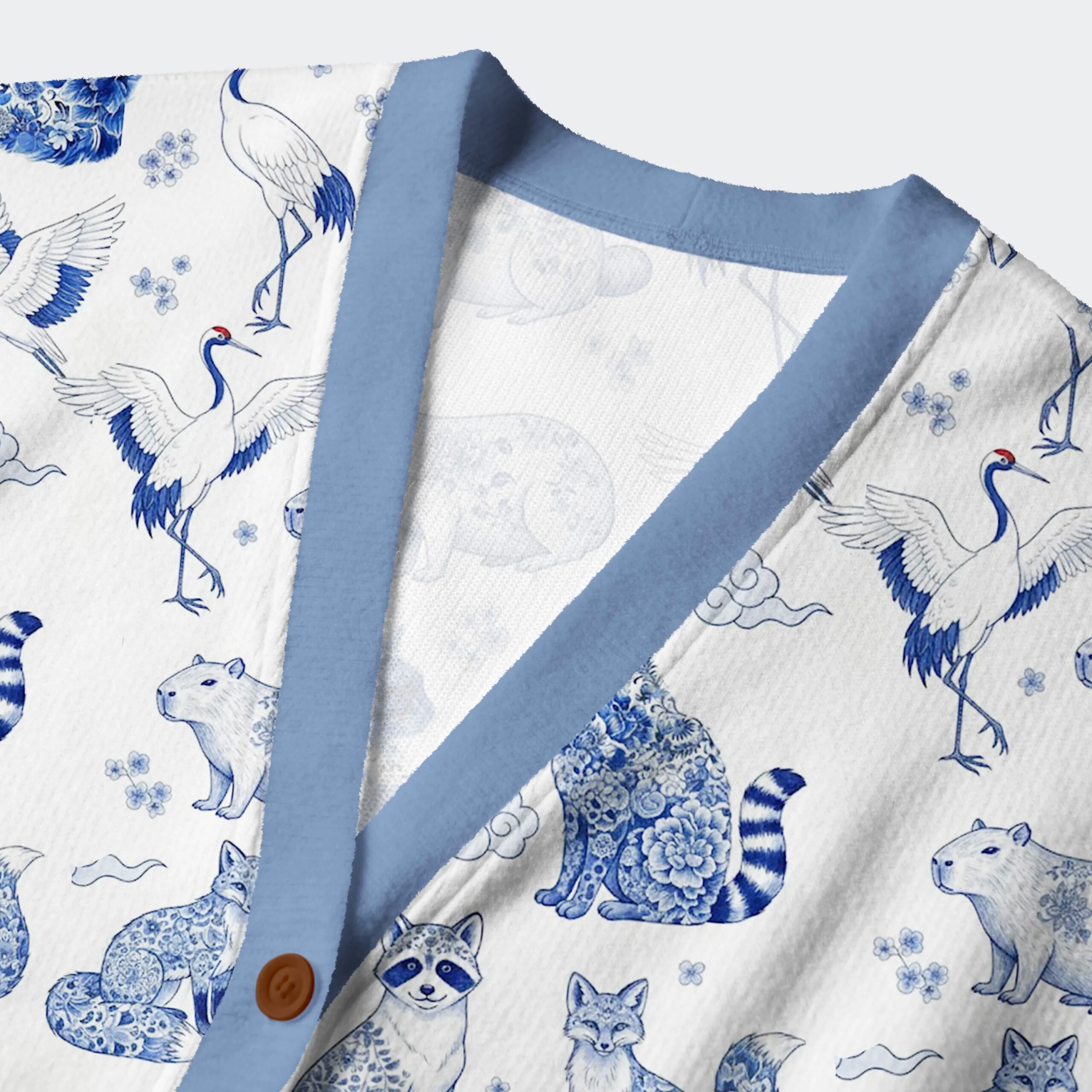 Floral Adorned Animals In Harmony Ugly Cardigan Sweater - Image 3