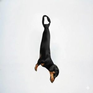 Alternative view of Pet Christmas Tie - Basic Black Dachshund Dog, Silk Tie, Pet Tie.