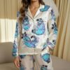 KPop Demon Hunters Derpy Tiger Ramen Satin Pajamas Set, Huntrix Pajamas, Derpy Tiger Pajamas, Kpop Fan Gifts, Derpy Tiger Inspired Sleepwear