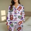 KPop Demon Hunters Huntrix Ramen Satin Pajamas Set, Huntrix Pajamas, Rumi Mira Zoey Pajamas, Kpop Fan Gifts, Derpy Tiger Inspired Sleepwear
