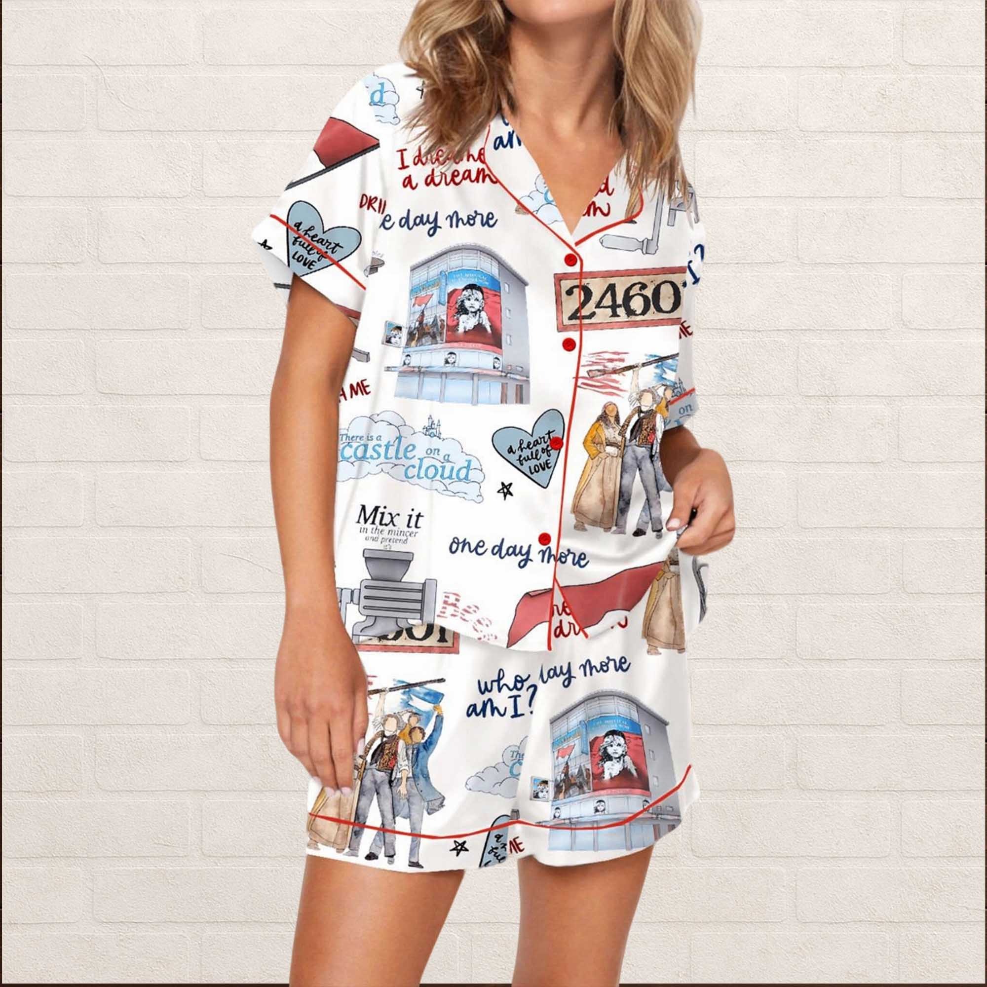 Les Miserables The Musical Silky Satin Pajama Set