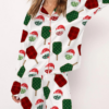 Christmas Pickleball Silk Satin Pajama Set For Women