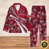 Falcons Pajama Set – Football Lounge Wear, Red Team Print Sleep, hallowen