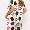 Christmas Pickleball Silk Satin Pajama Set For Women