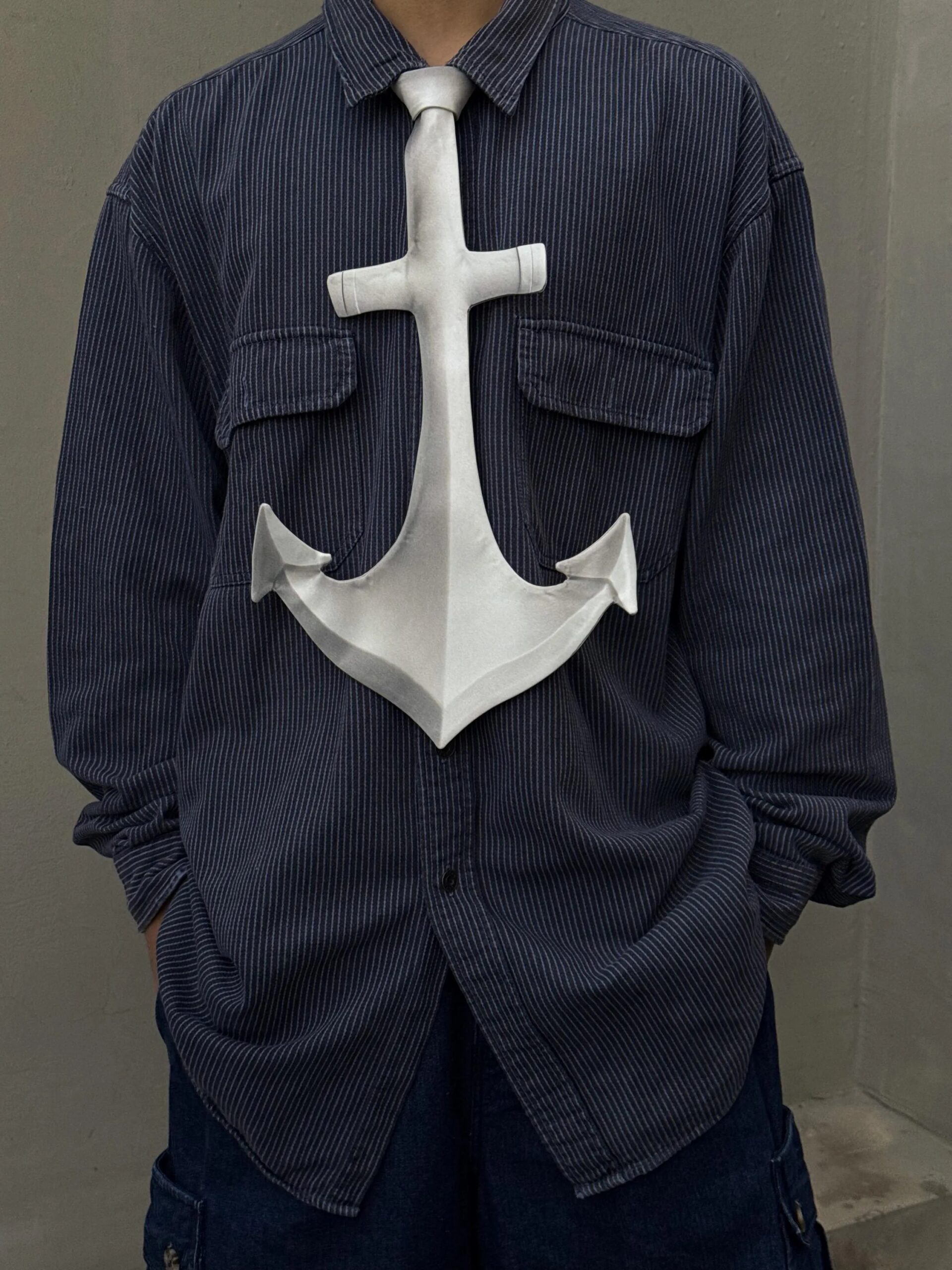 Anchor Tie 3D Sculpted Anchor Neck Tie, Vintage Tie, Novelty Tie, Tie Accessories Holiday Gift, Tie Gift, Tie Accessories