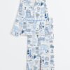 Women’s Portugal Whimsical Style Illustration Satin Pajama Set