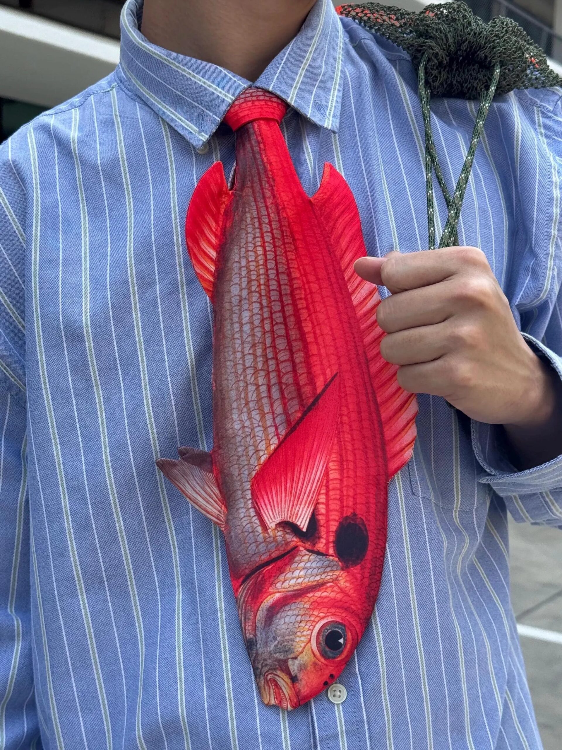 Red Fish Tie 3D Tropical Fish Neck Tie, Vintage Tie, Novelty Tie, Tie Accessories Holiday Gift, Tie Gift, Tie Accessories