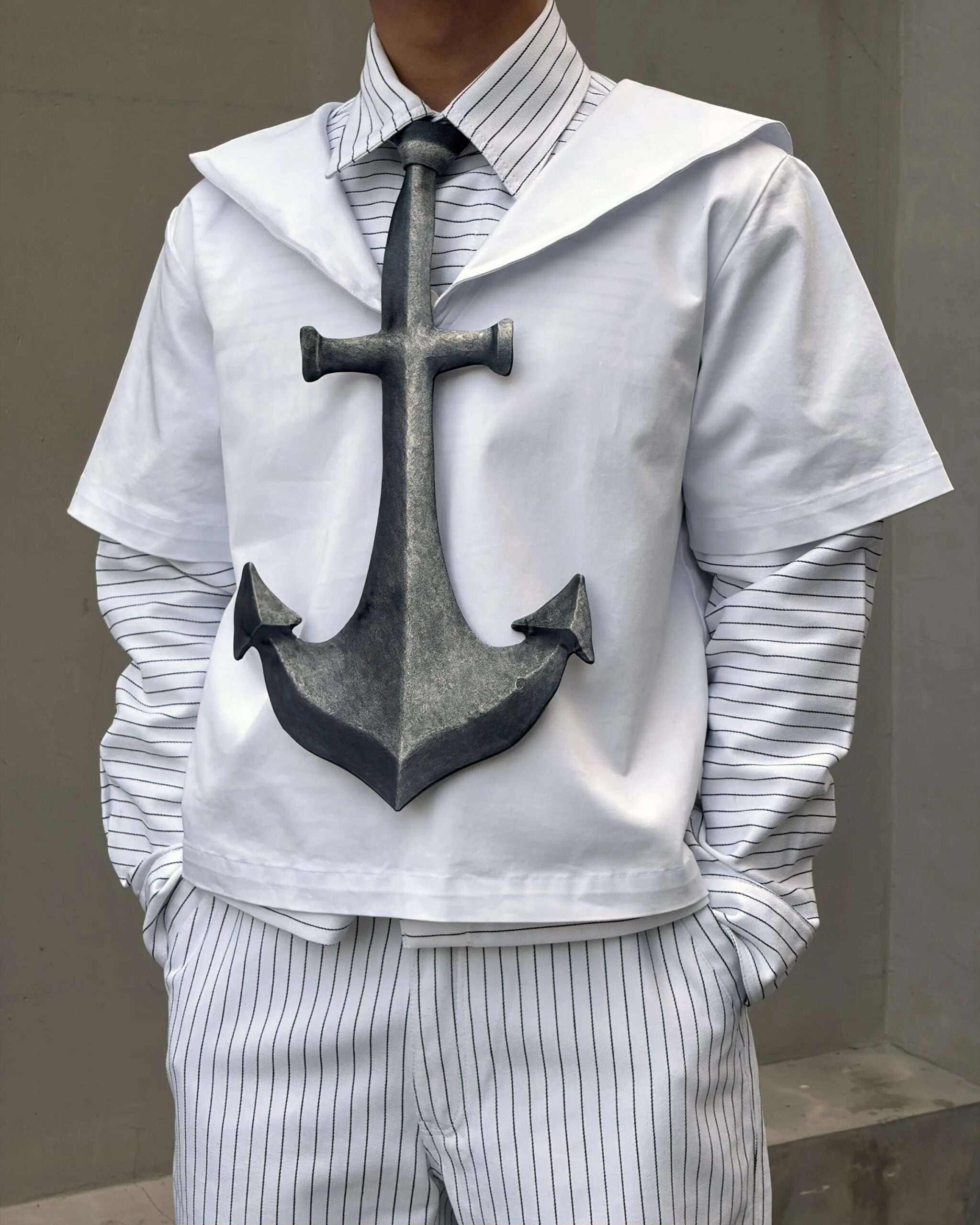 Anchor Tie Large Metal Anchor Neck Tie, Vintage Tie, Novelty Tie, Tie Accessories Holiday Gift, Tie Gift, Tie Accessories