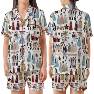 Hamilton Musical Silk Satin Pajamas Set For Women