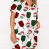 Christmas Pickleball Silk Satin Pajama Set For Women