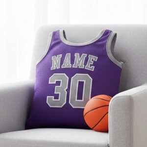Personalized Basketball Jersey Pillow – Custom Name & Number Pillow, Sports Fan Cushion, Gift for Basketball Lovers Players