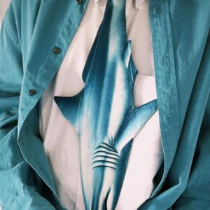 Shark Tie 3D Blue Shark Neck Tie, Vintage Tie, Novelty Tie, Tie Accessories Holiday Gift, Tie Gift, Tie Accessories