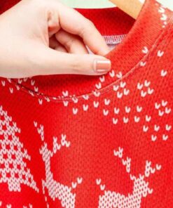 Alternative view of Funny Watermelon Fish Christmas Sweater, Weird Meme Holiday Sweater, Ugly Xmas Sweater for Men Women, Quirky Winter Gift