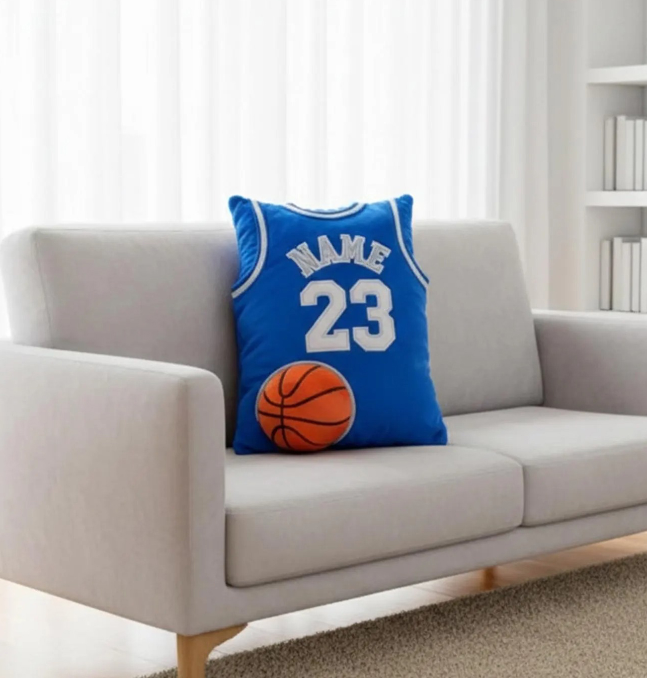 Personalized Basketball Jersey Pillow – Custom Name & Number Pillow, Sports Fan Cushion, Gift for Basketball Lovers Players - Image 4
