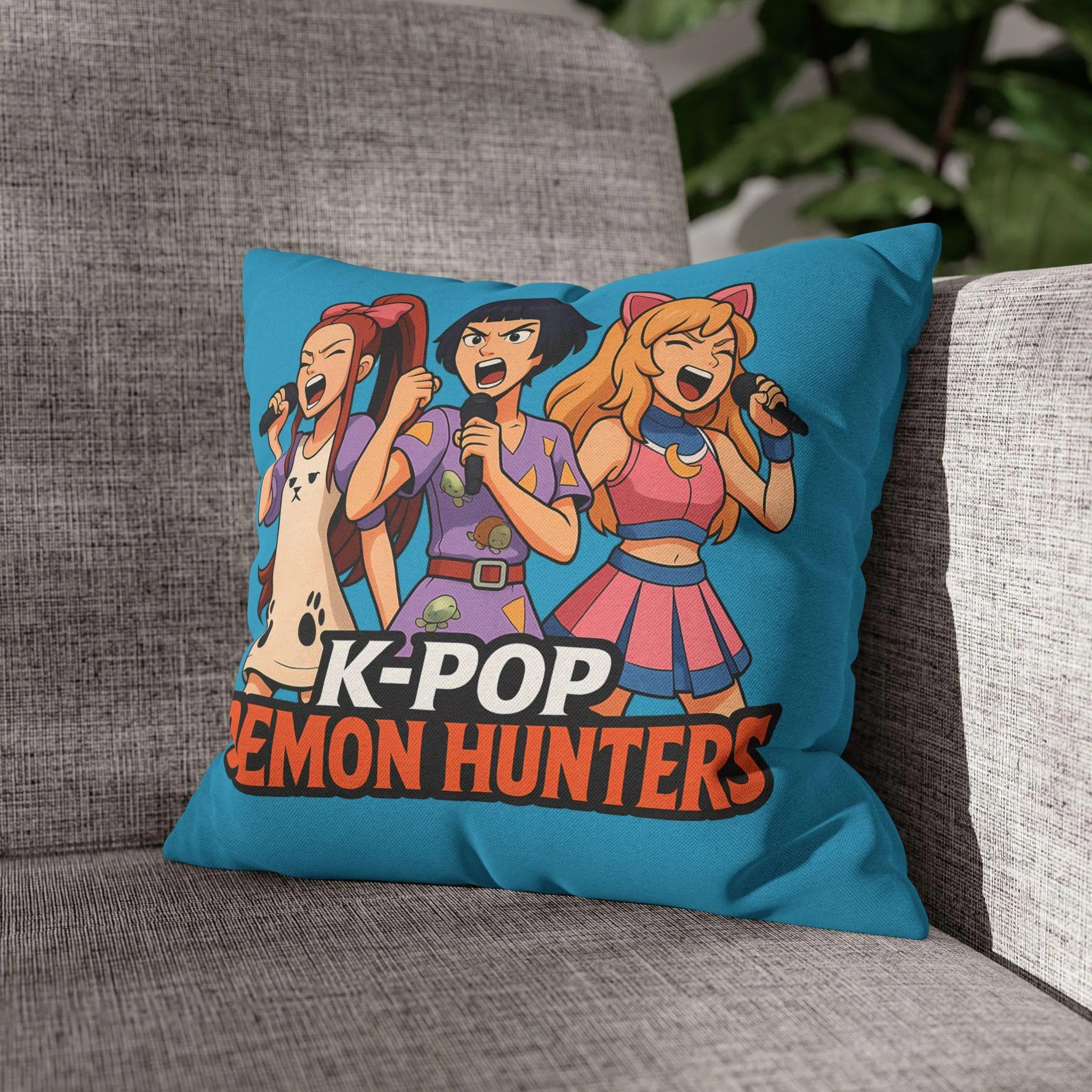 K-Pop Demon Hunters Pillowcase, Fun Home Décor, K-Pop Gift, Anime Room Decor, Cushion Cover, Kids Room Accessories - Image 3