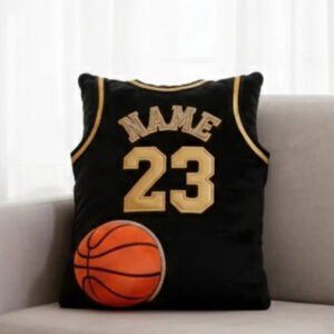 Alternative view of Personalized Basketball Jersey Pillow – Custom Name & Number Pillow, Sports Fan Cushion, Gift for Basketball Lovers Players