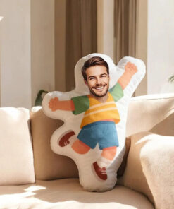 Alternative view of Funny Custom Face Pillow Personalized Photo Cushion Gift for Couple Girlfriend Boyfriend Husband Wife Holiday Decor