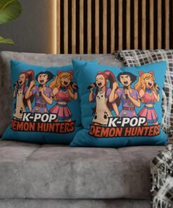 Alternative view of K-Pop Demon Hunters Pillowcase, Fun Home Décor, K-Pop Gift, Anime Room Decor, Cushion Cover, Kids Room Accessories
