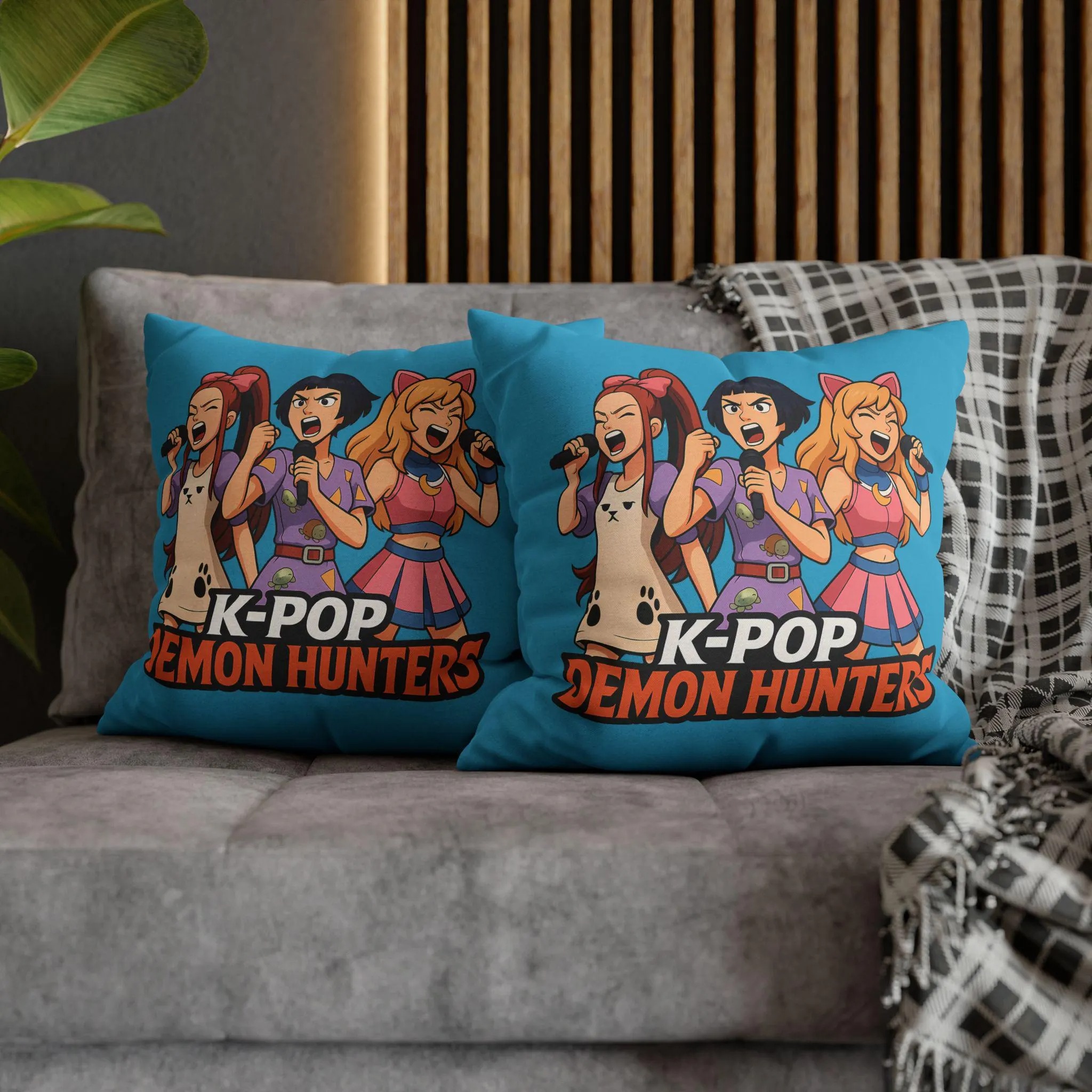 K-Pop Demon Hunters Pillowcase, Fun Home Décor, K-Pop Gift, Anime Room Decor, Cushion Cover, Kids Room Accessories - Image 2
