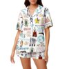Hamilton Broadway Musical Satin Pajamas Set For Women