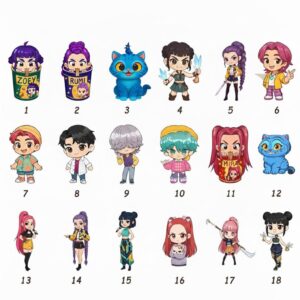 Alternative view of Cute Chibi Huntrix Pillow – Rumi Mira Zoey Warrior Plush, K-pop Demon Hunter Plush, Personalized Kids Gift, Christmas Gift, Gift Gillow