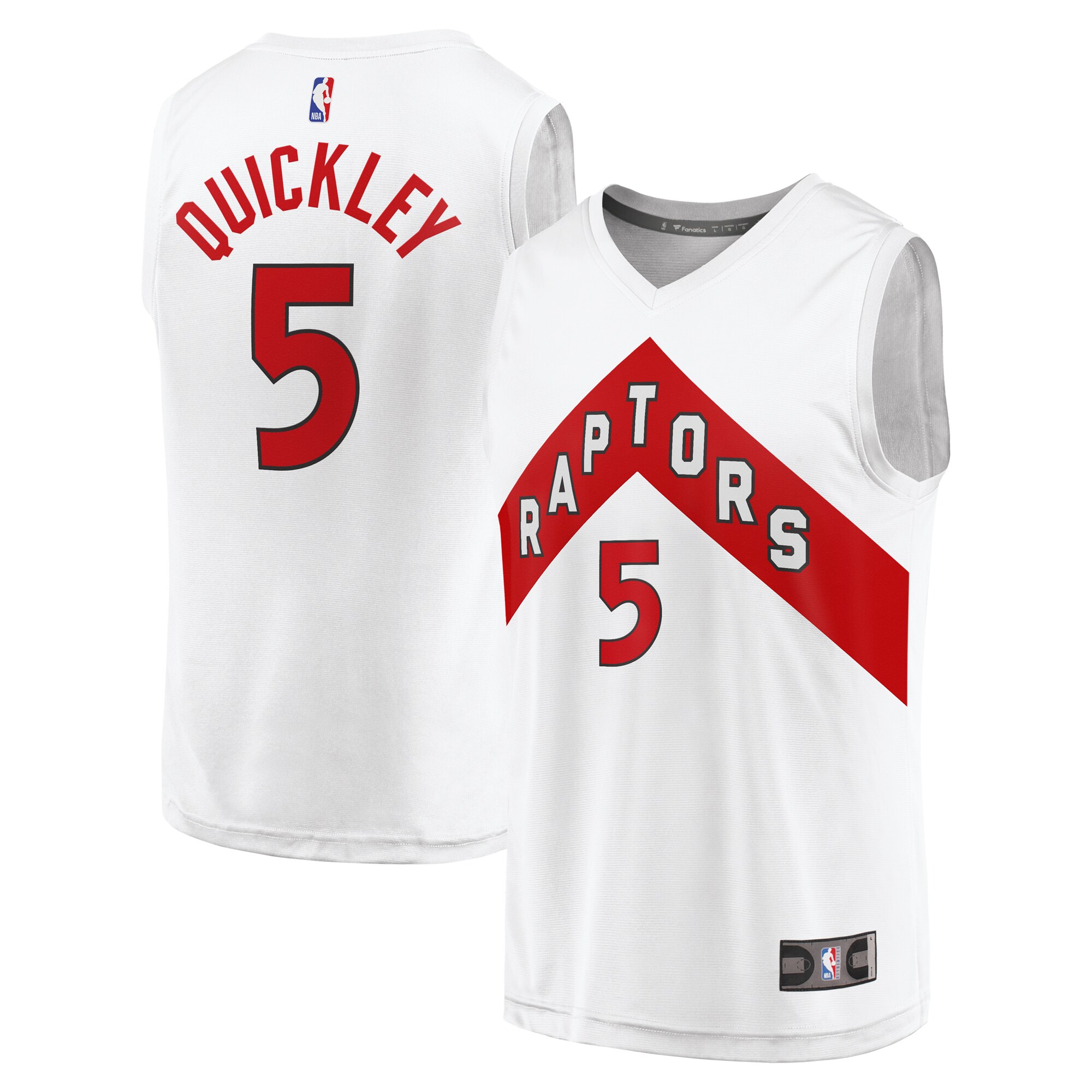 Immanuel Quickley Toronto Raptors Fanatics Youth Fast Break Player Basketball Jersey - Association Edition - White