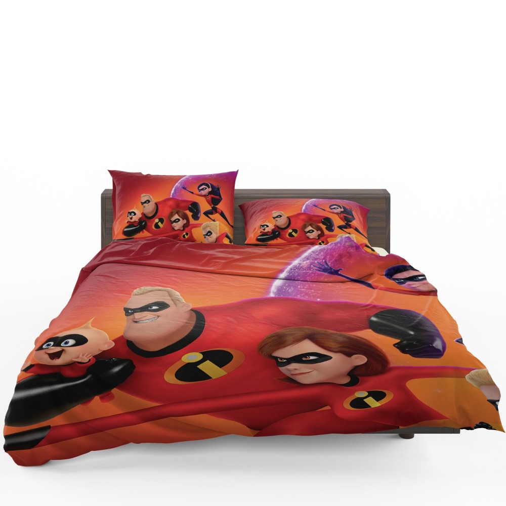Incredibles 2 Movie Dash Parr Elastigirl Jack-Jack Parr Mr Incredible Bedding Set - Custom Bedding Set