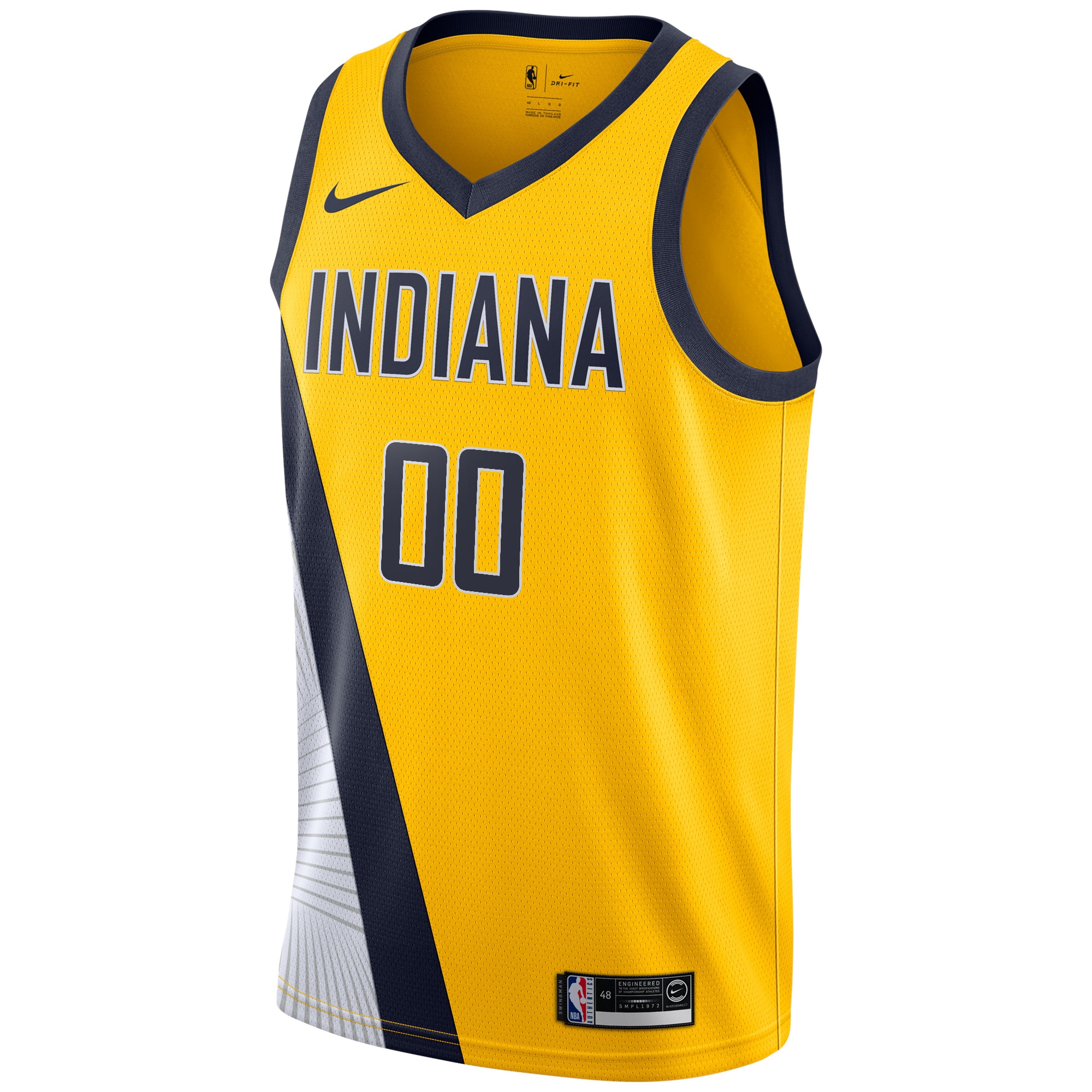 Alternative view of Indiana Pacers 2019/20 Custom Swingman Basketball Jersey Yellow - Statement Edition