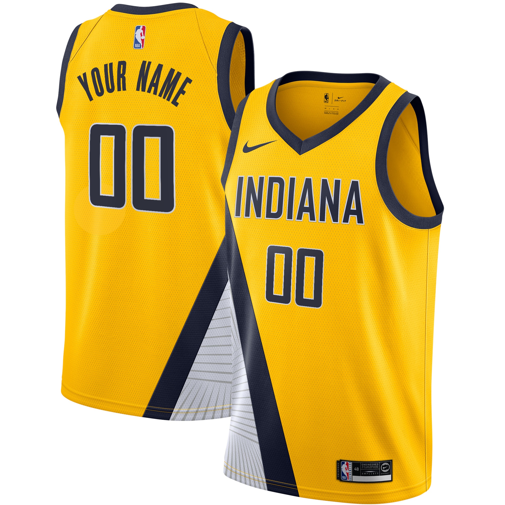 Indiana Pacers 2019/20 Custom Swingman Basketball Jersey Yellow - Statement Edition