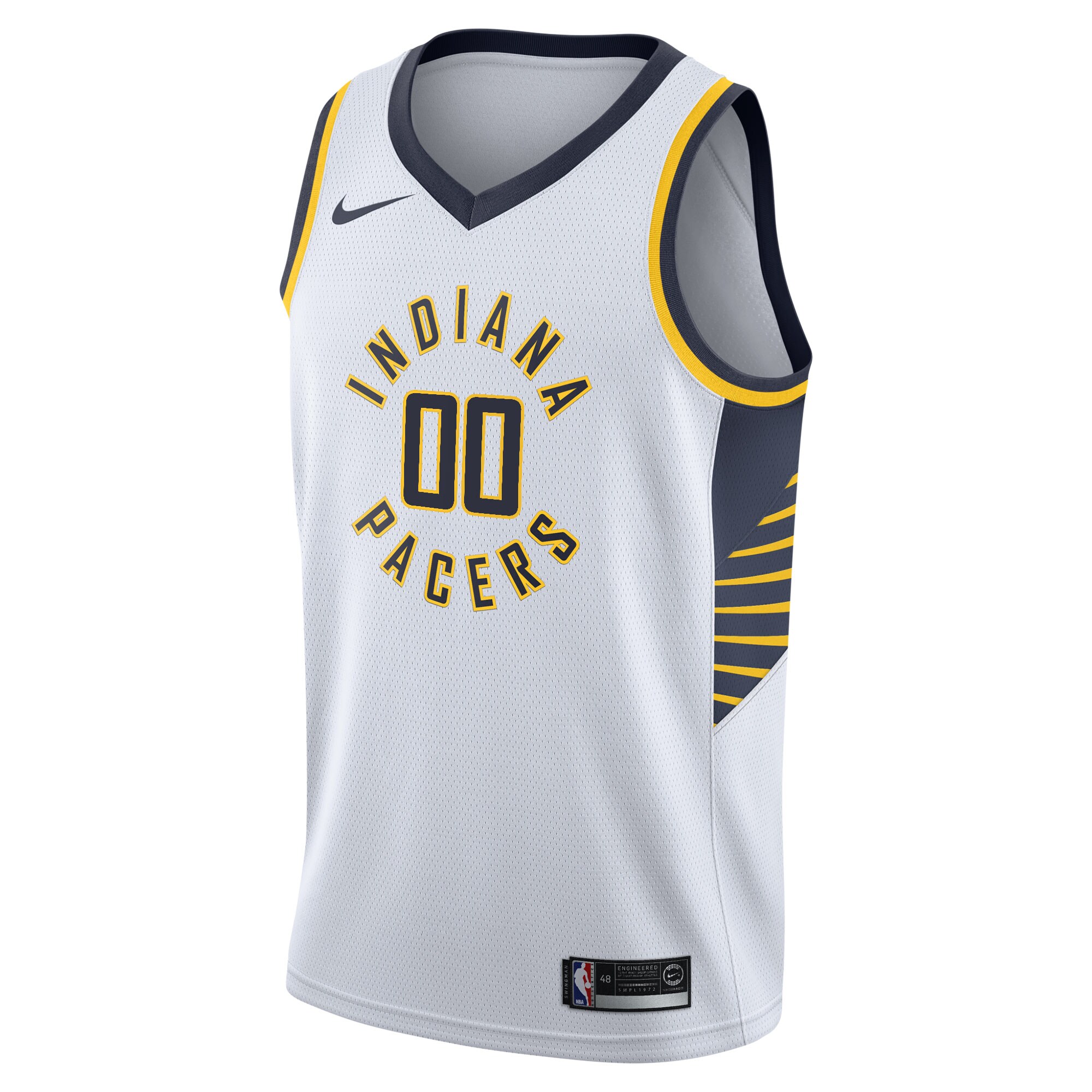 Alternative view of Indiana Pacers 2020/21 Swingman Custom Basketball Jersey - Association Edition - White