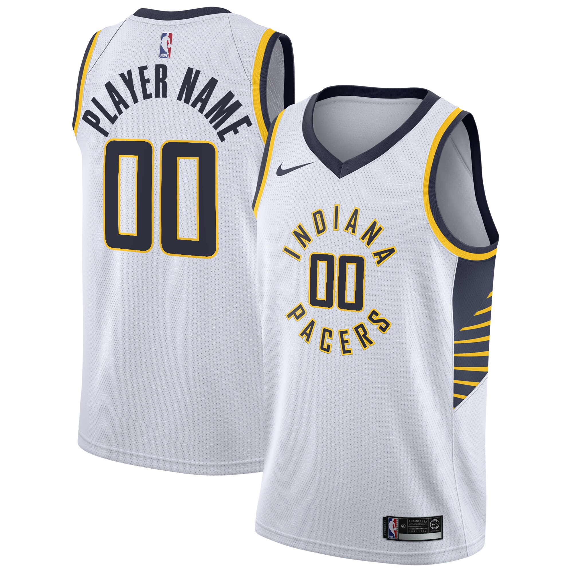 Indiana Pacers 2020/21 Swingman Custom Basketball Jersey - Association Edition - White