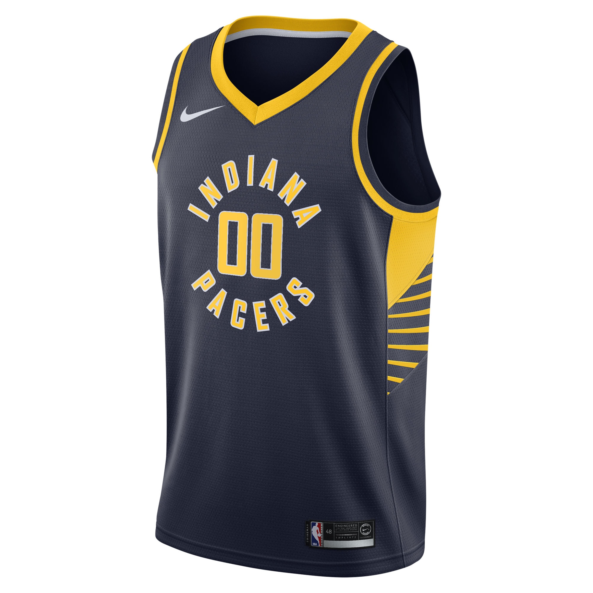 Alternative view of Indiana Pacers 2020/21 Swingman Custom Basketball Jersey - Icon Edition - Navy