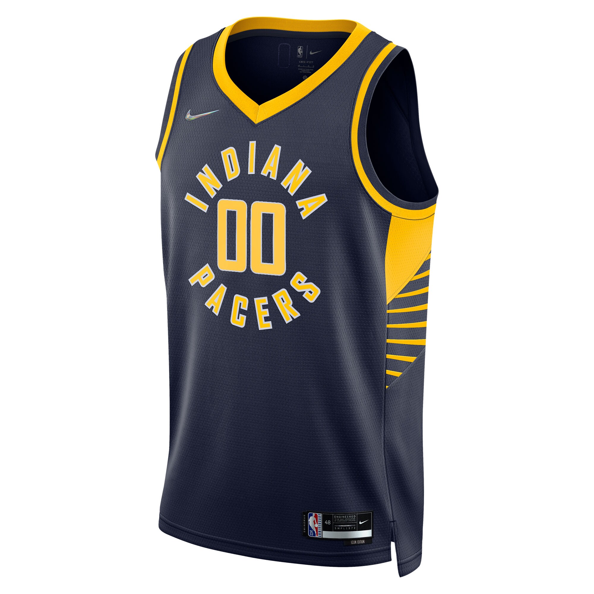 Alternative view of Indiana Pacers 2021/22 Diamond Swingman Custom Basketball Jersey - Icon Edition - Navy