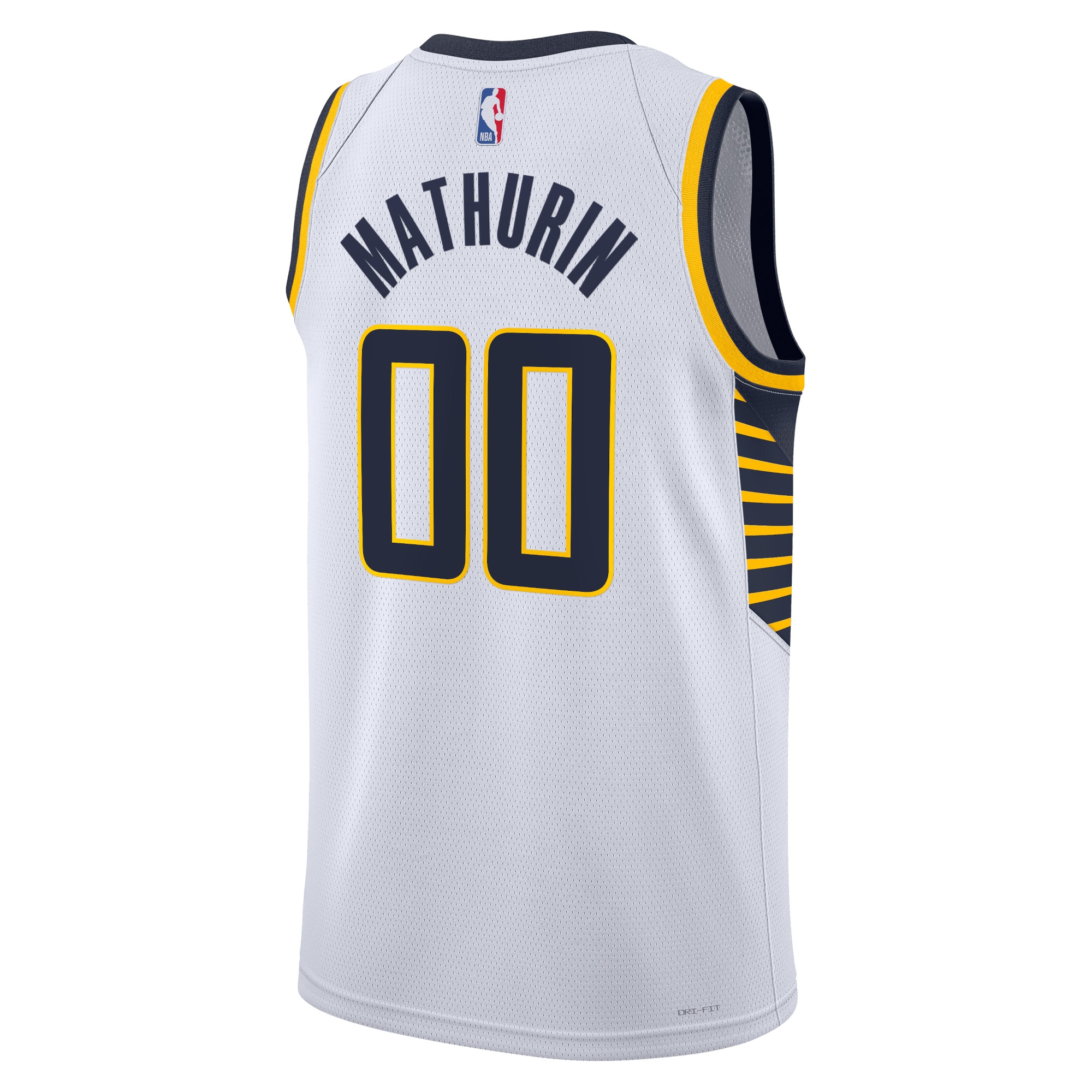 Alternative view of Indiana Pacers Association Edition Swingman Basketball Jersey - White - Bennedict Mathurin - Unisex - JS283 