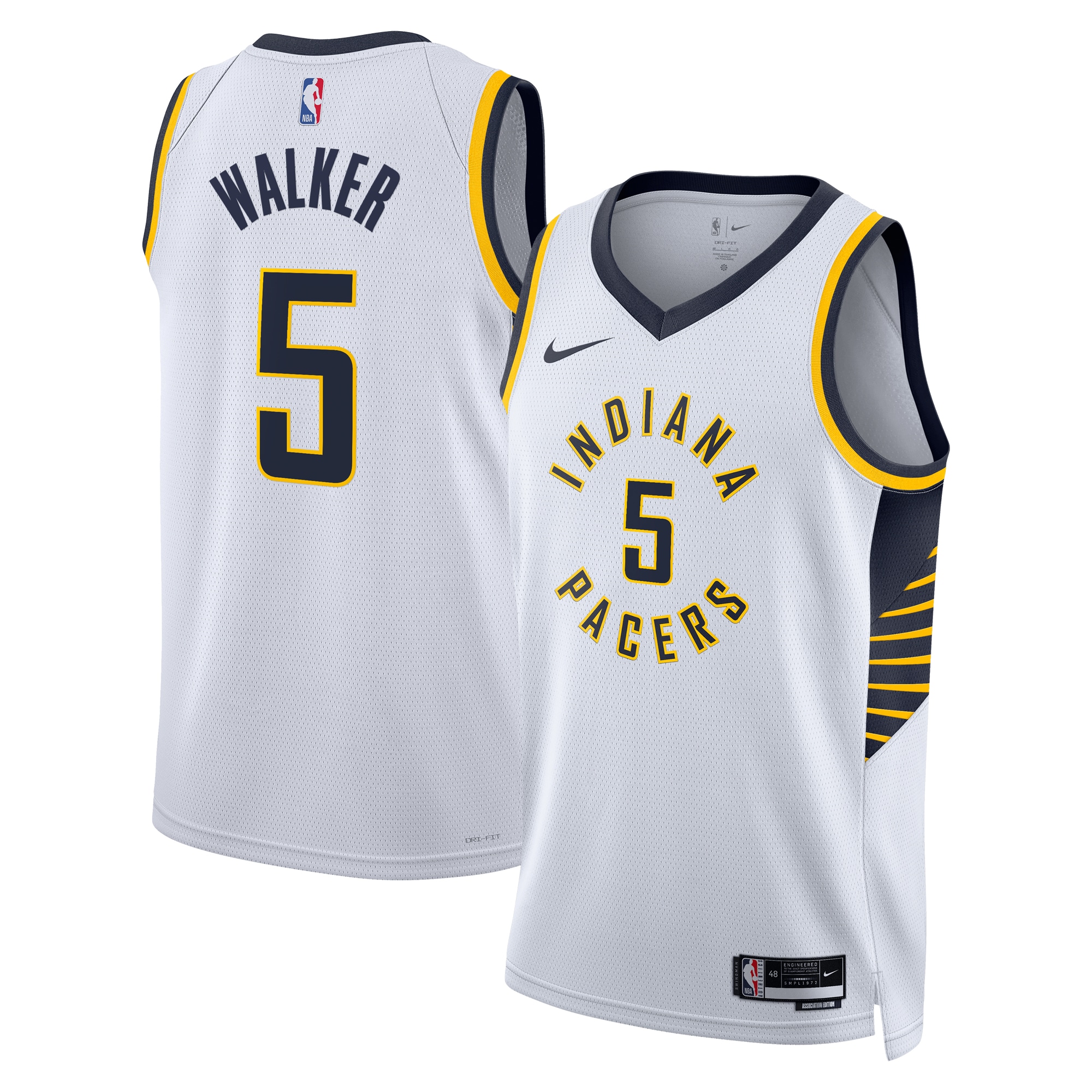 Indiana Pacers Association Edition Swingman Basketball Jersey - White - Jarace Walker - Unisex - JS749 