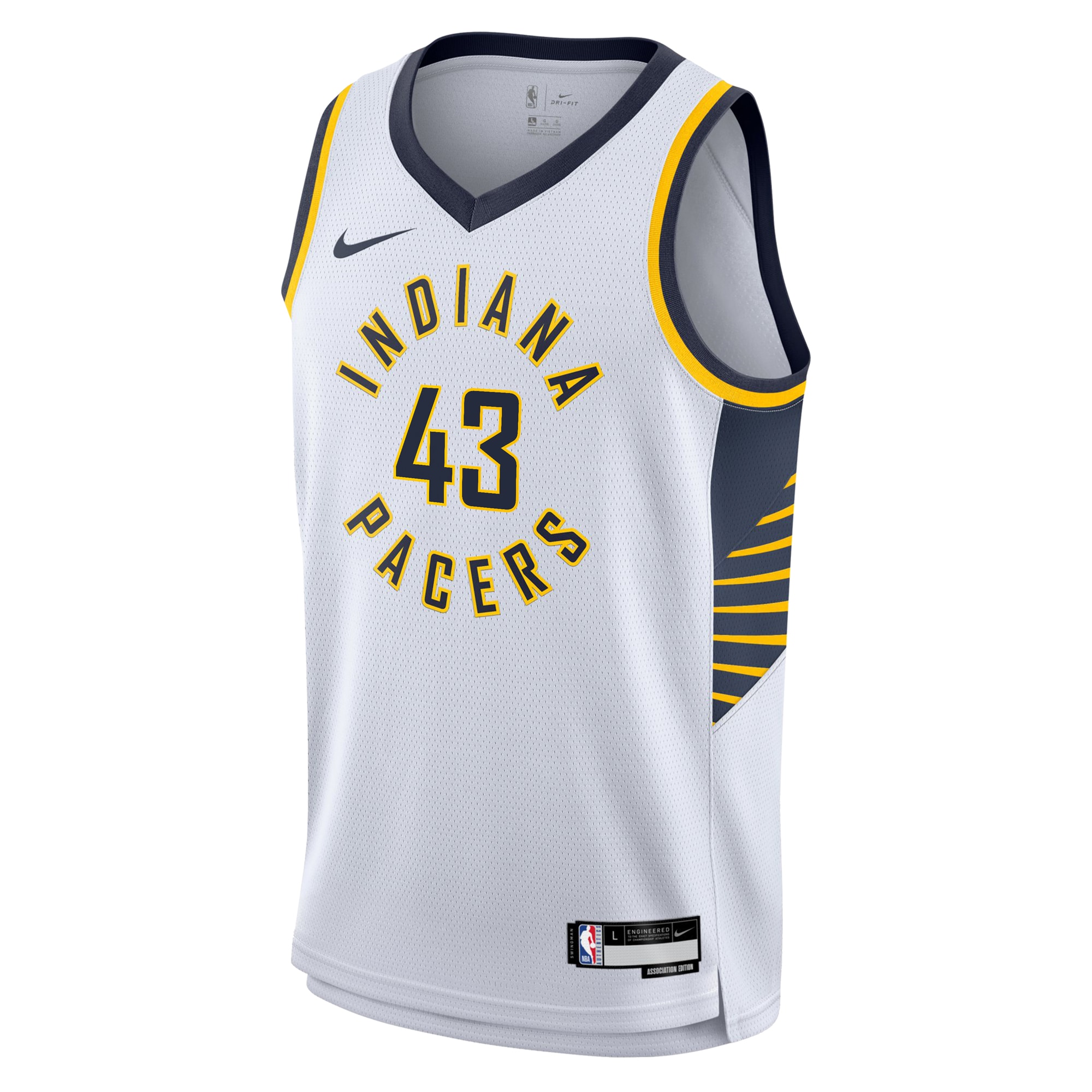 Alternative view of Indiana Pacers Association Edition Swingman Basketball Jersey - White - Pascal Siakam - Youth - JS505 