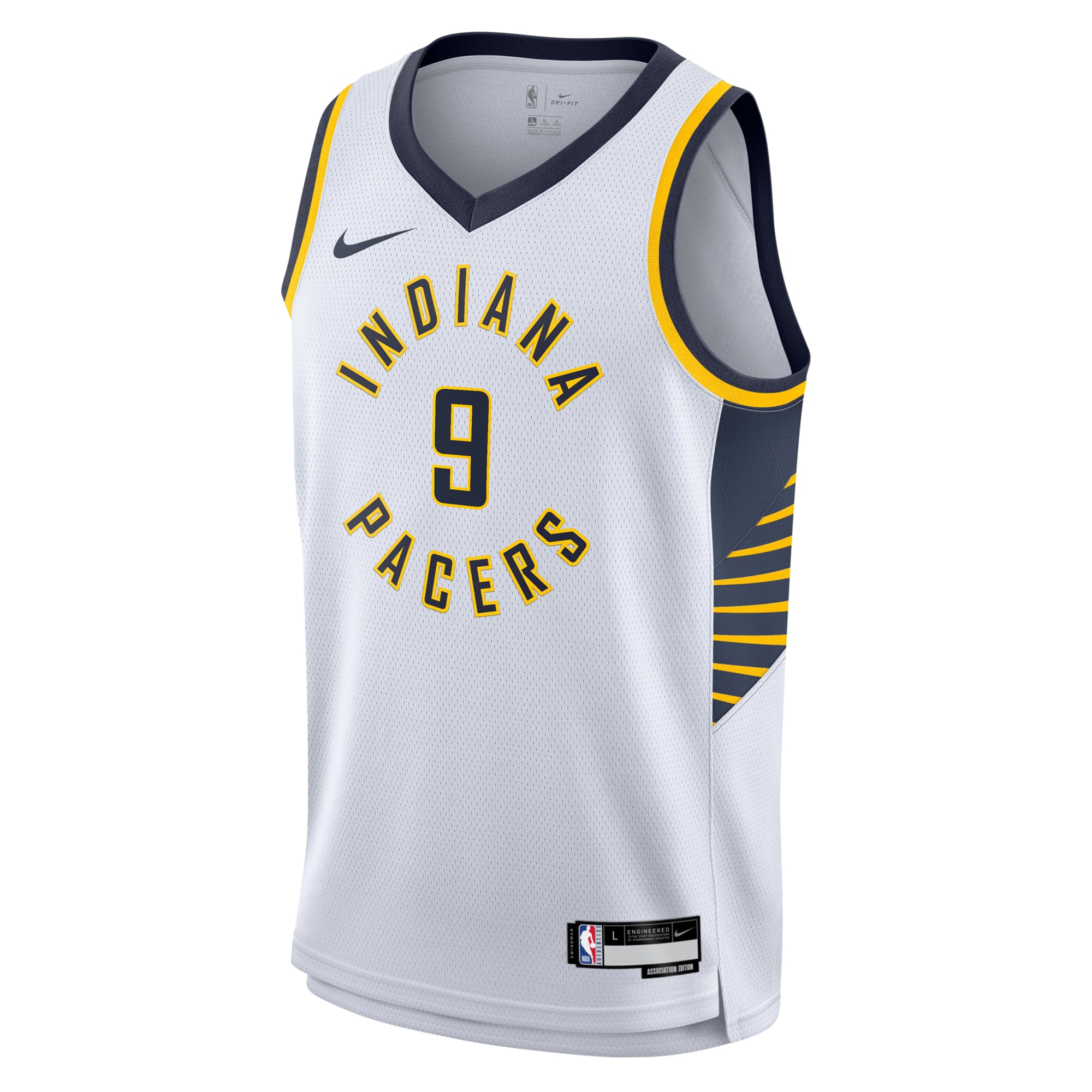 Alternative view of Indiana Pacers Association Edition Swingman Basketball Jersey - White - T.J. McConnell - Youth - JS537 