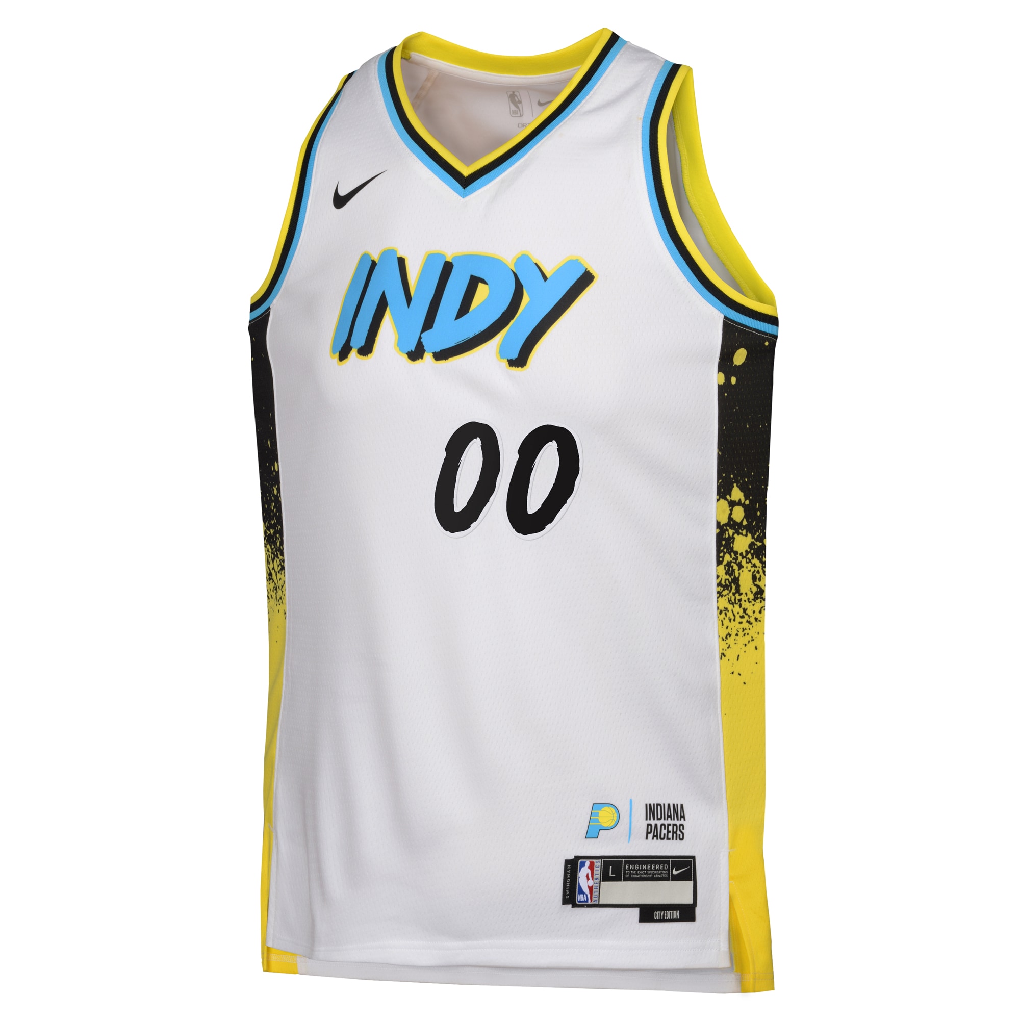 Alternative view of Indiana Pacers City Edition Swingman Basketball Jersey 2024 - Custom - Youth - JS768 