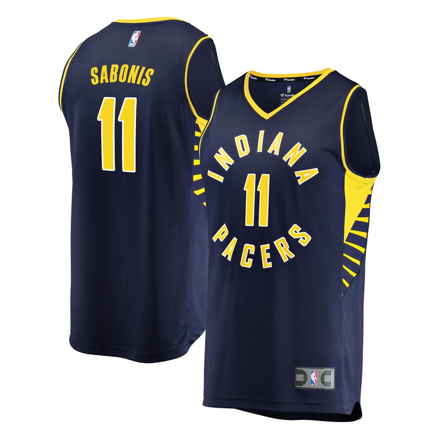 Indiana Pacers Domantas Sabonis Fanatics Branded Youth Fast Break Player Basketball Jersey - Icon Edition - Navy