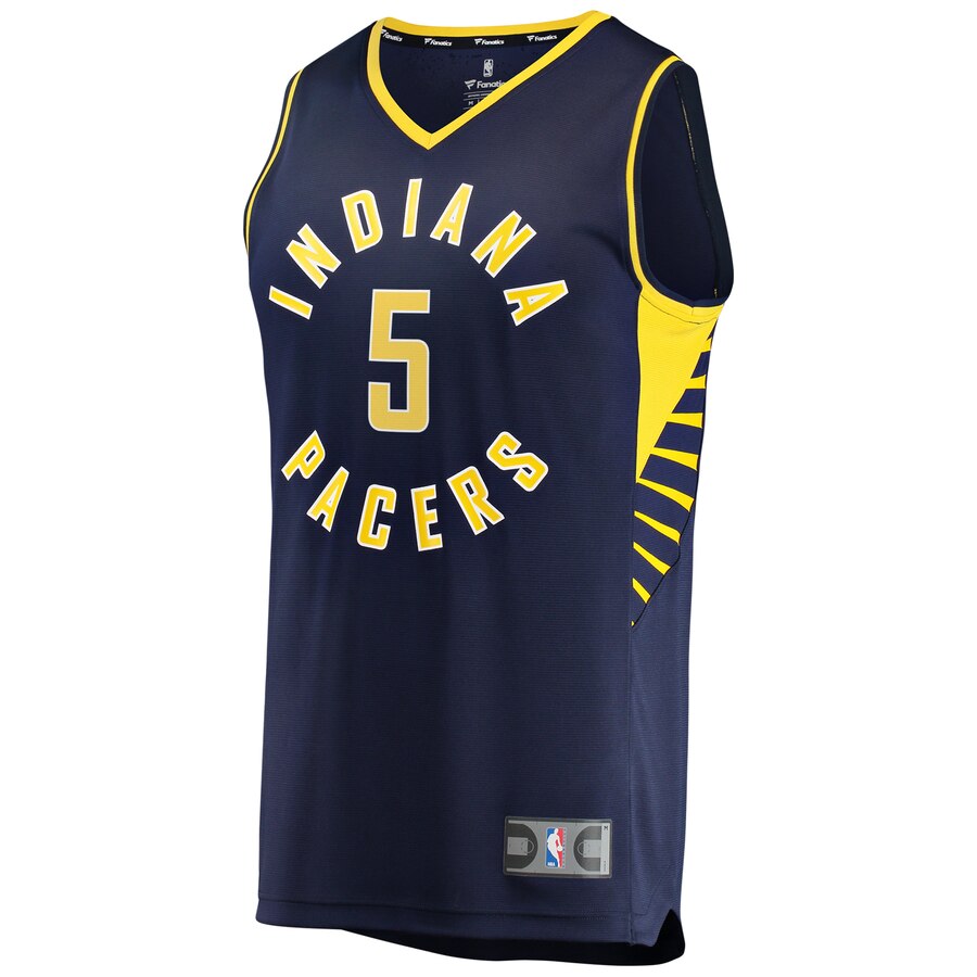 Alternative view of Indiana Pacers Edmond Sumner Fanatics Branded Youth Fast Break Player Basketball Jersey - Icon Edition - Navy