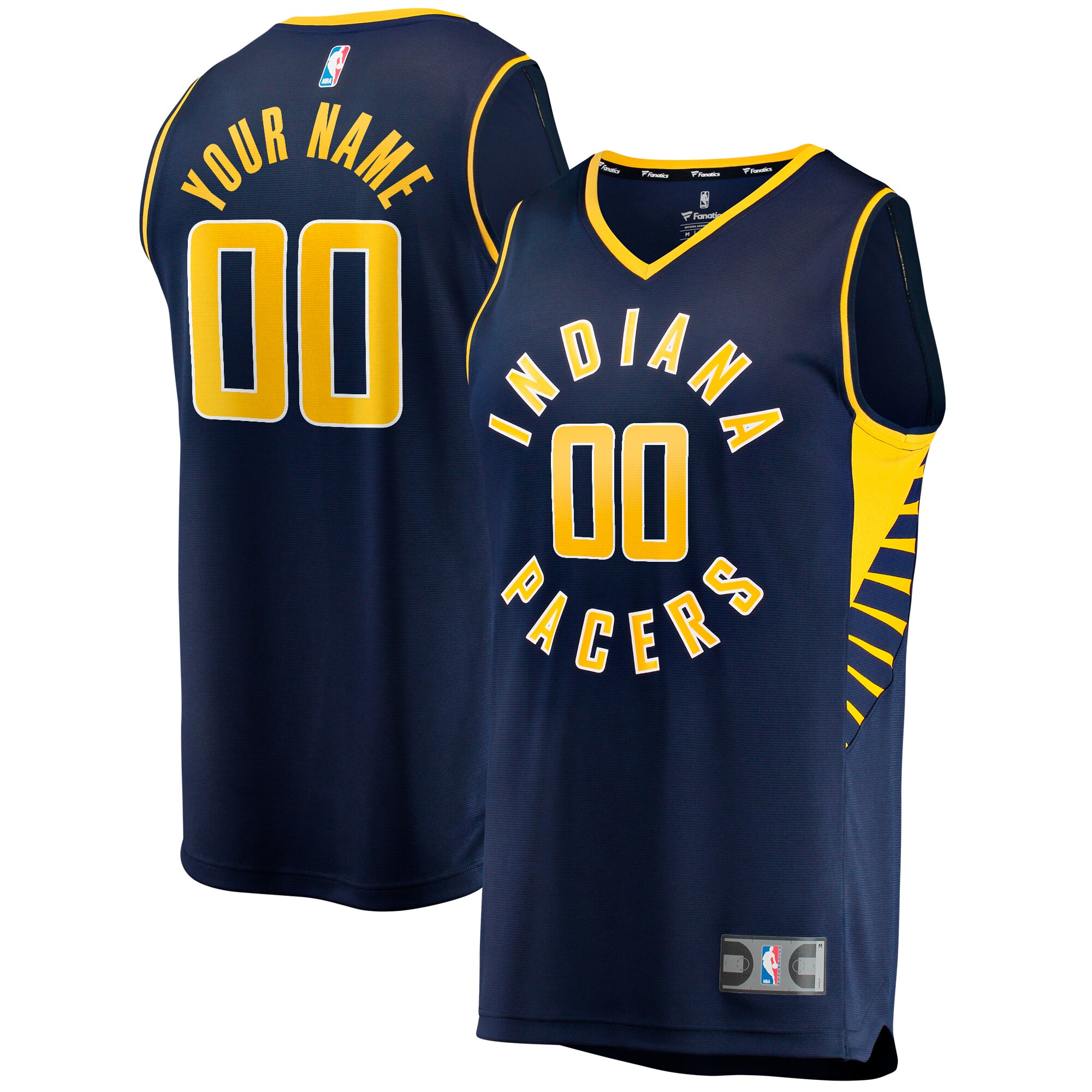 Indiana Pacers Fanatics Fast Break Custom Replica Basketball Jersey - Icon Edition - Navy