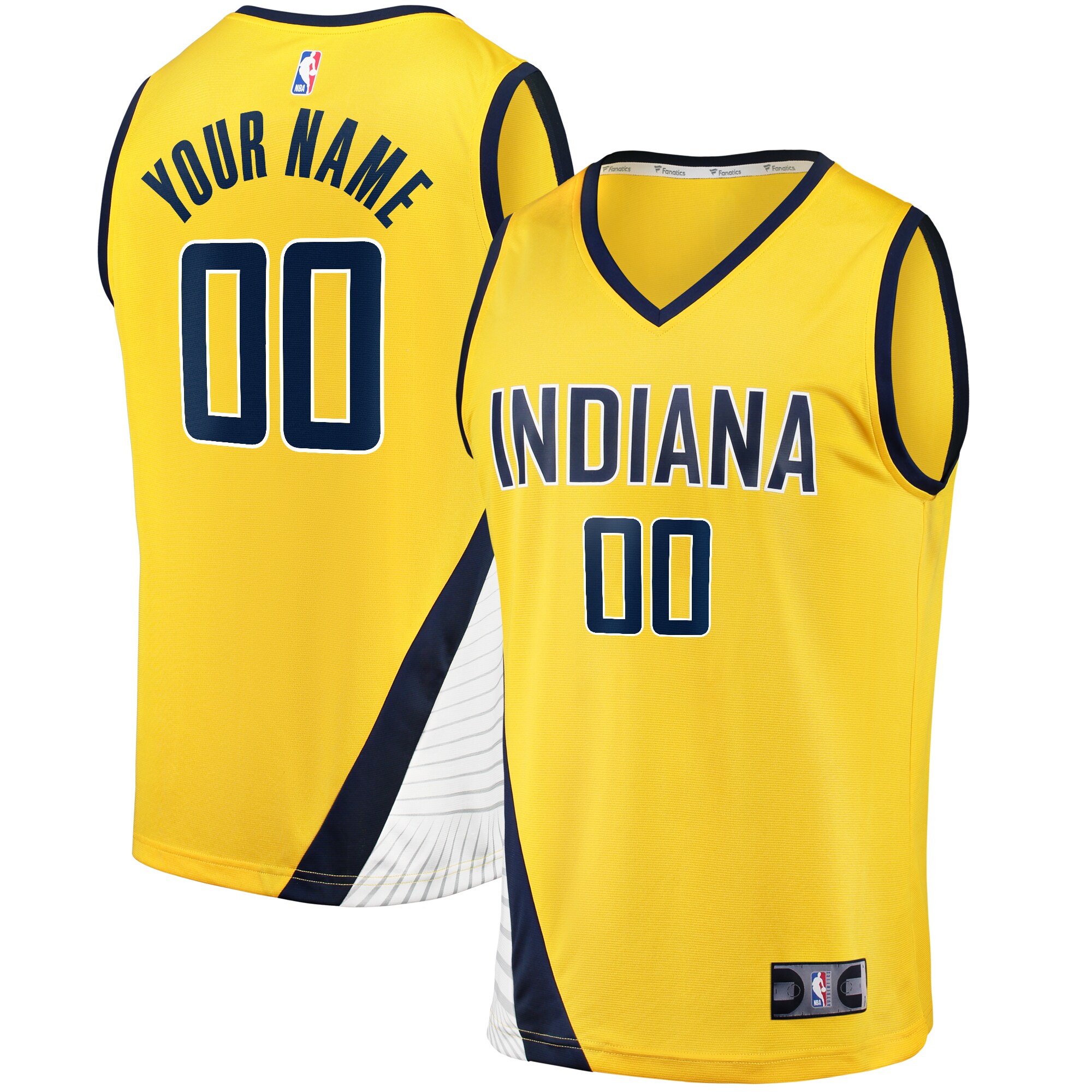Indiana Pacers Fanatics Youth Fast Break Replica Custom Basketball Jersey - Statement Edition - Gold