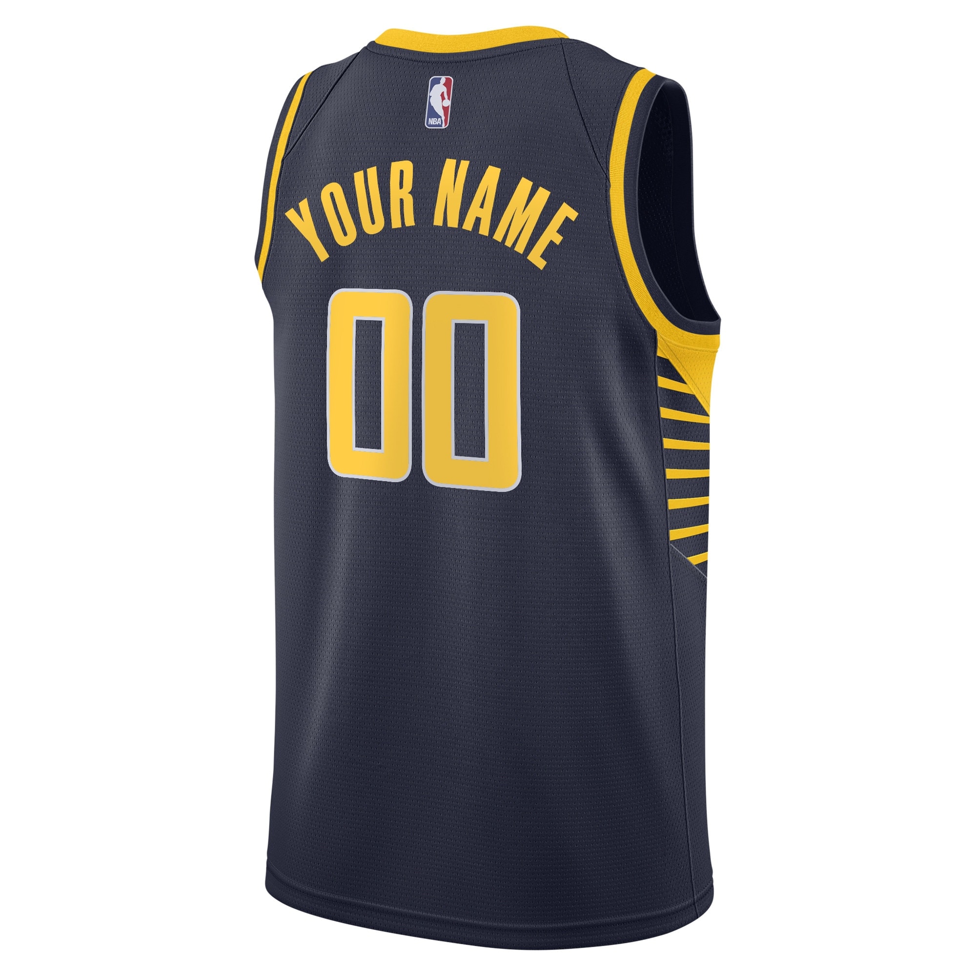 Alternative view of Indiana Pacers Icon Edition Swingman Basketball Jersey - Navy - Custom - Youth - JS686 