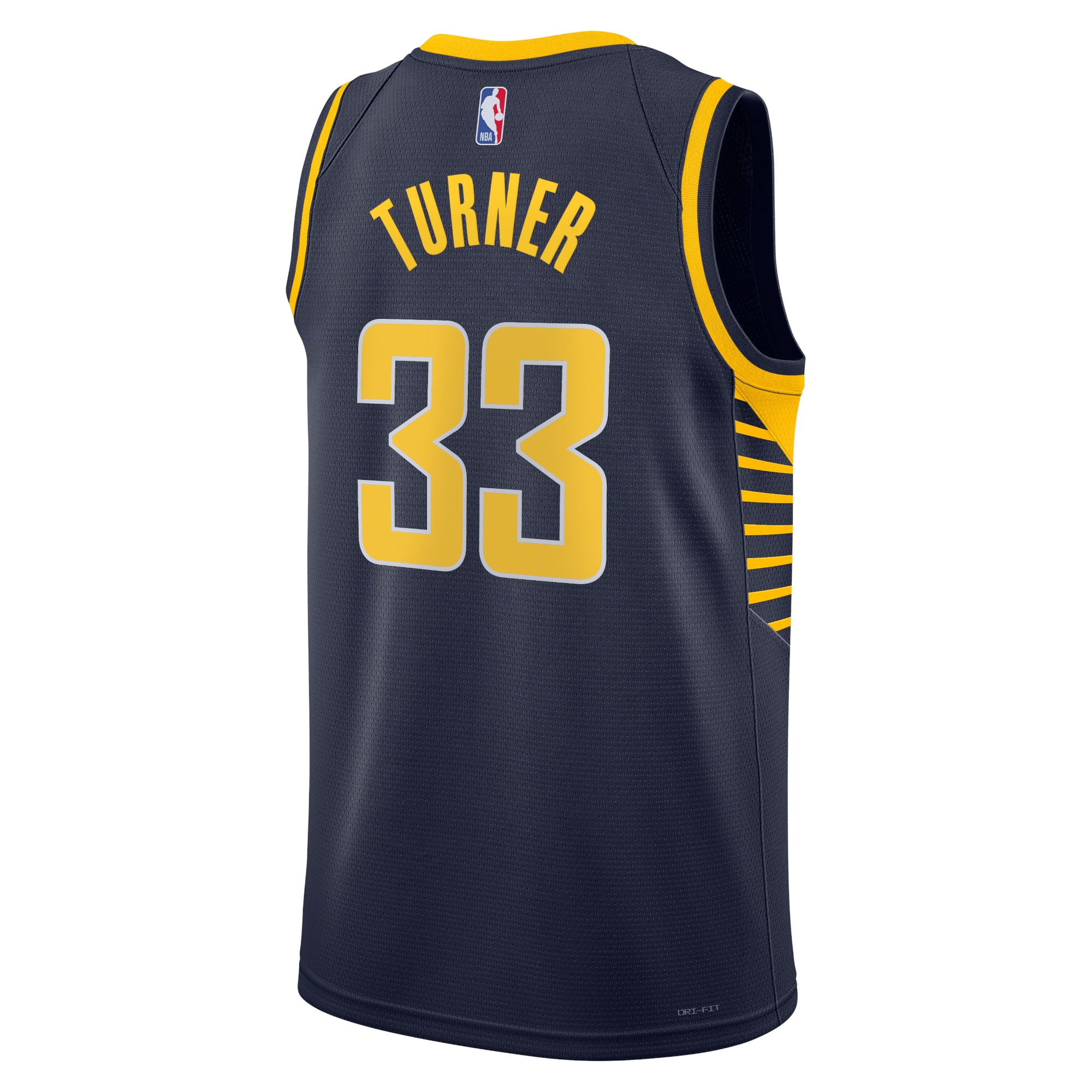 Alternative view of Indiana Pacers Icon Edition Swingman Basketball Jersey - Navy - Myles Turner - Unisex - JS629 