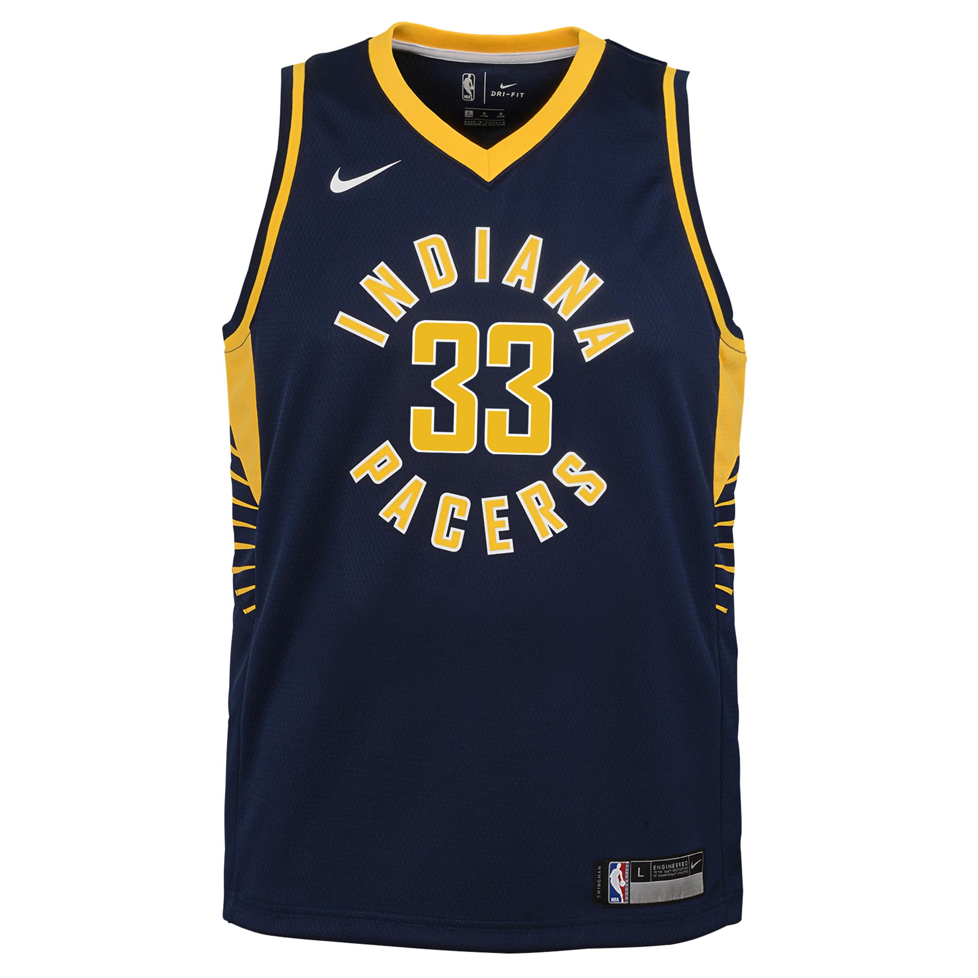Indiana Pacers Icon Edition Swingman Basketball Jersey - Navy - Myles Turner - Youth - JS490 