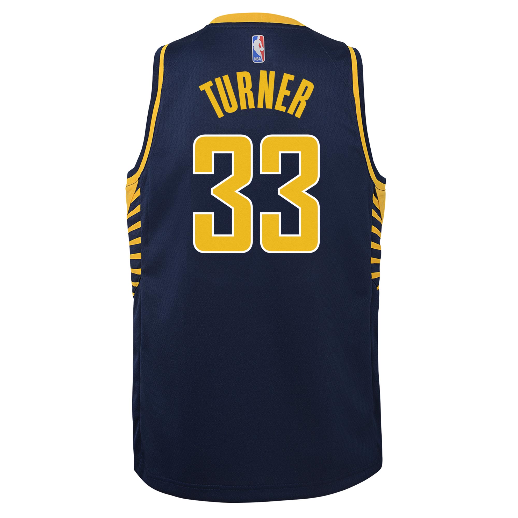 Alternative view of Indiana Pacers Icon Edition Swingman Basketball Jersey - Navy - Myles Turner - Youth - JS490 