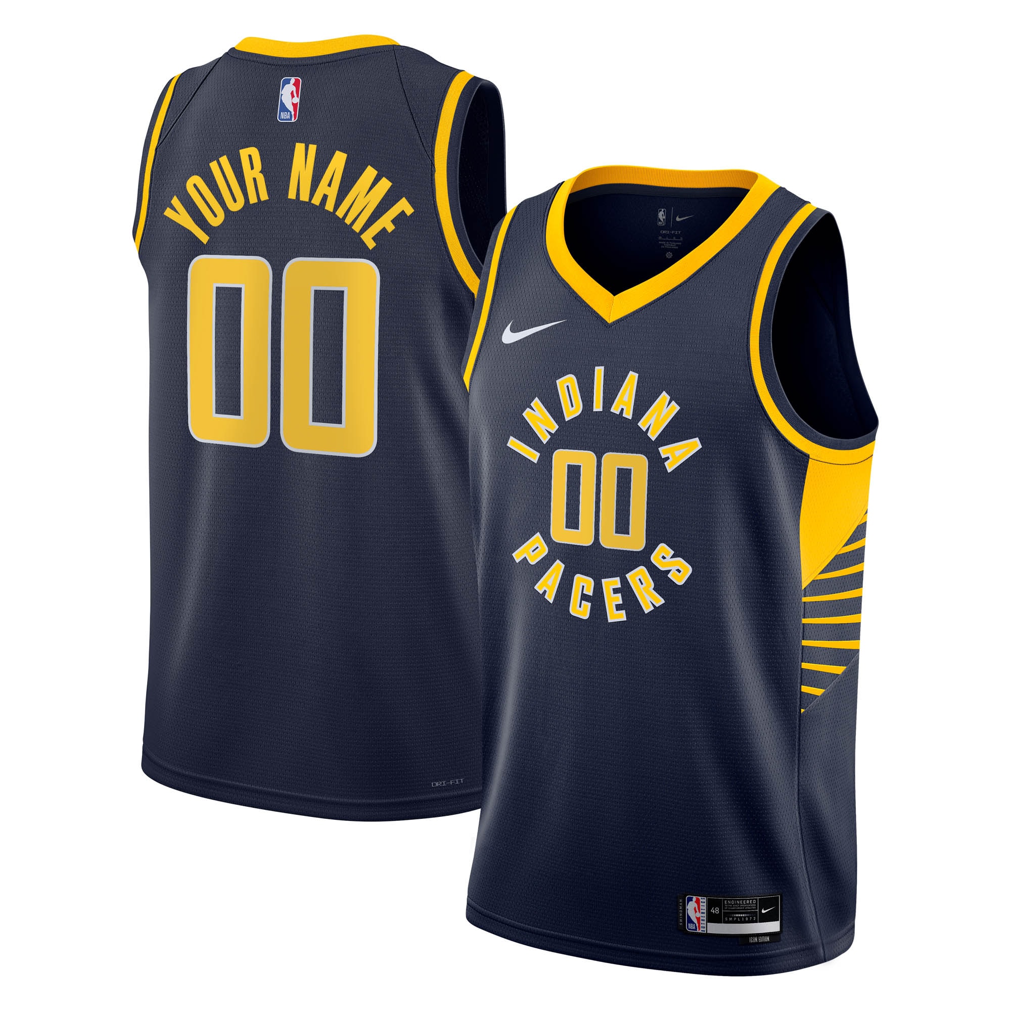 Indiana Pacers Icon Swingman Basketball Jersey - Custom - Youth - JS179 