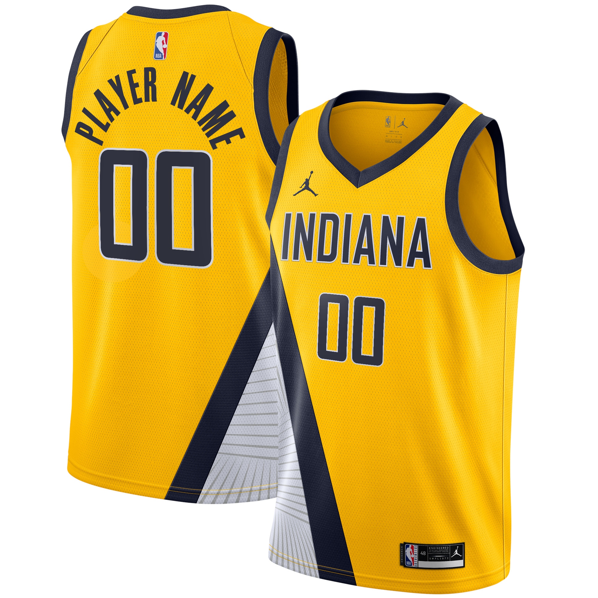 Indiana Pacers Jordan Brand Swingman Custom Basketball Jersey - Statement Edition - Gold